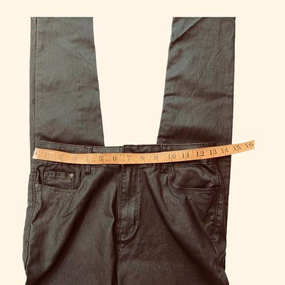 COUNTRY DENIM AUSTRALIA Black‎ Wax Jeans Women's Size 10 Skinny Stretch Mid-Rise - Picture 8 of 13